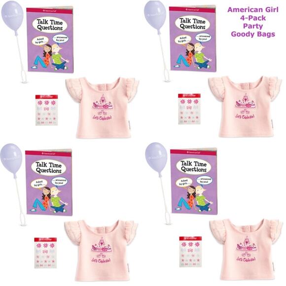 Set (4) American Girl Birthday Party Packs GOODIE BAGS Balloon Stickers Book Top - Picture 9 of 9